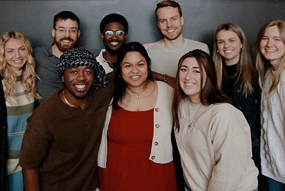 group of smiling youth together