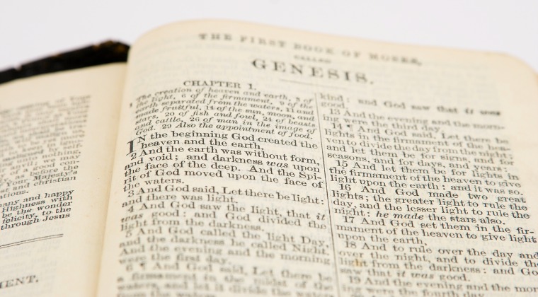 first page of Genesis in the bible