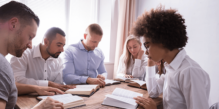 journaling group meeting to read scripture and build friendships