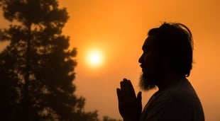 man praying after being hurt by his church