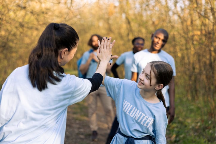 parents and children volunteers